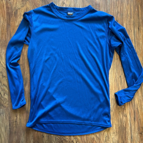 Patagonia Shirt Mens Small Blue Long Sleeve Capilene Base Layer Hiking Outdoors - Picture 1 of 7